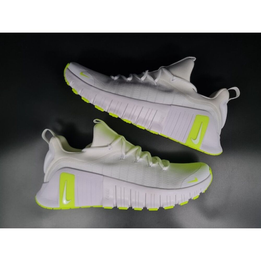Nike Free Metcon 6 White Volt. SIZE 11 - FJ7127-104
